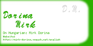 dorina mirk business card